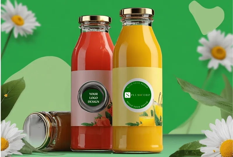 splusglass sale for glass bottle and lug cap